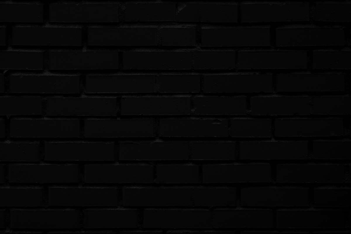 Black brick wall.